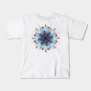 Independence Day of America Mandala Kids T-Shirt